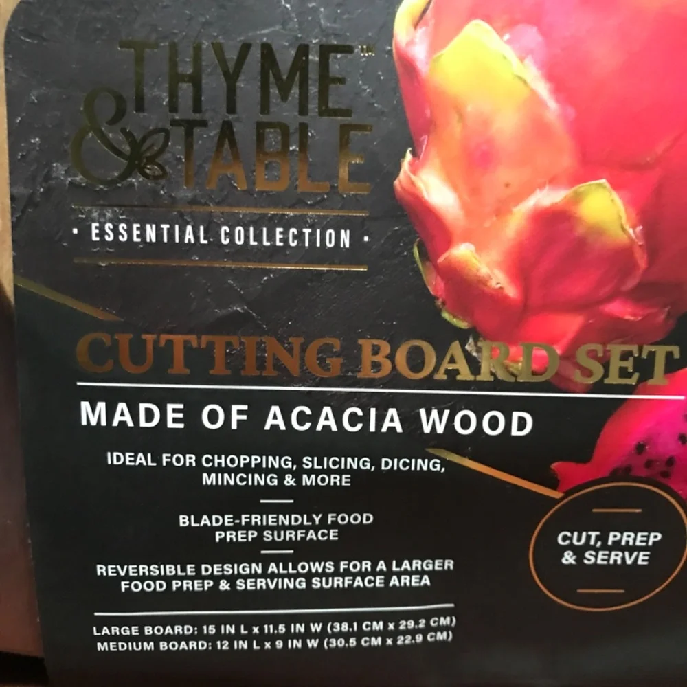 Thyme&Table Cutting Board Set New